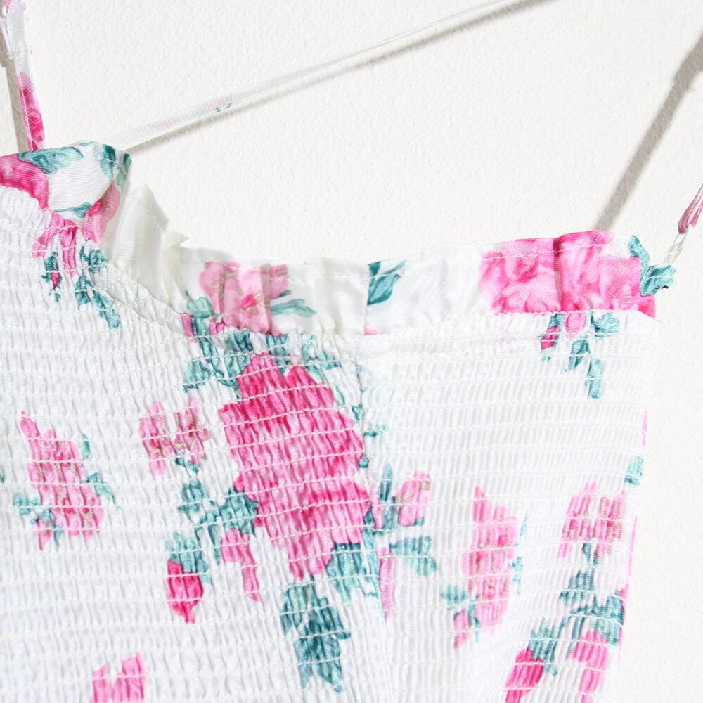 LoveShackFancy x Target Elise Smocked Tiered Dress Floral Midi Smocked Size XS - Picture 9 of 16